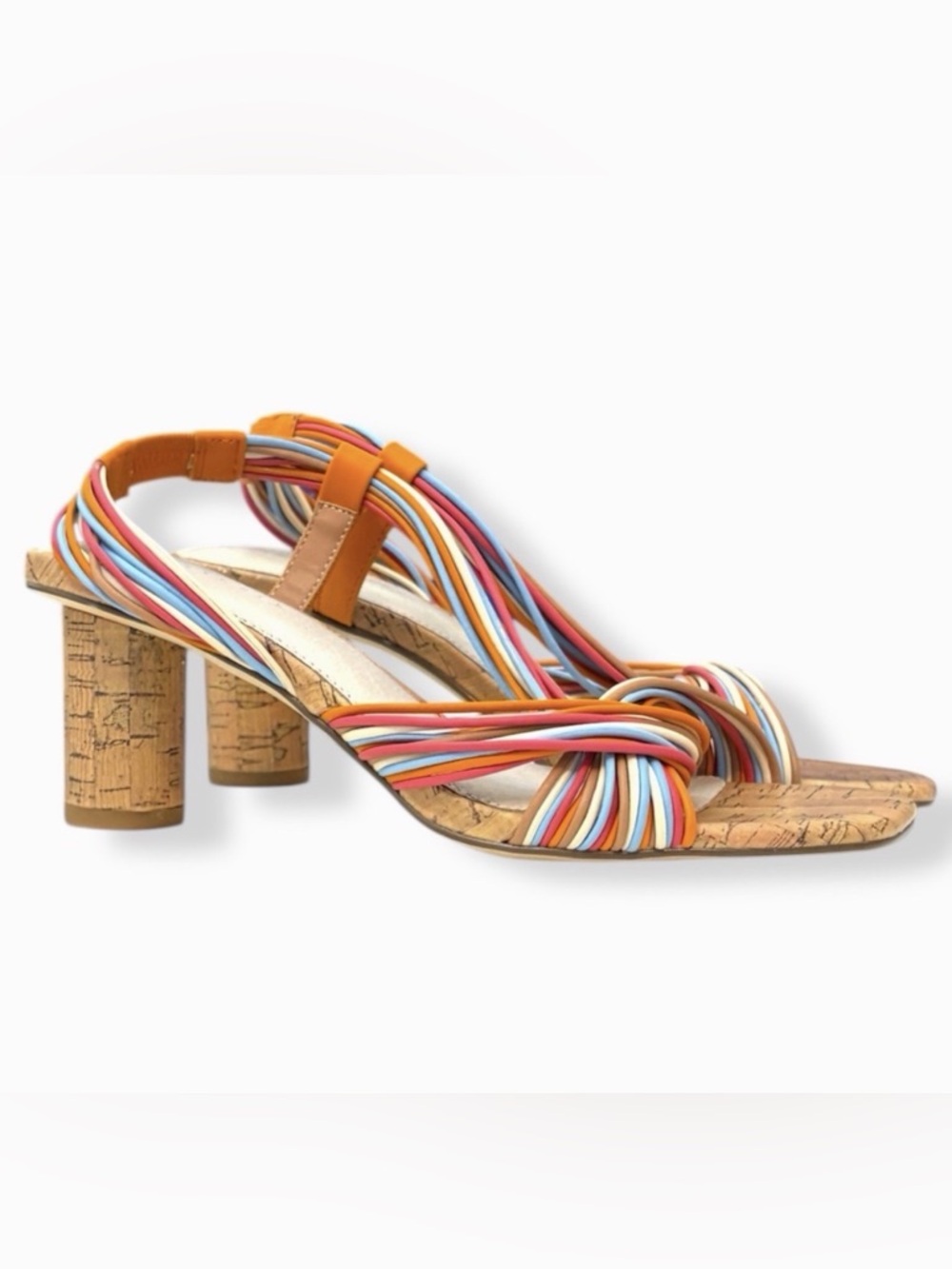 Strappy Cork Heel Sandals Size 7 Sanctuary Angelic Slingback